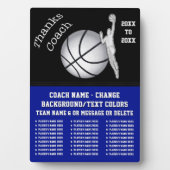 Personalisierte Basketball-Trainingsgeschenke, Bas Fotoplatte (Vorderseite)