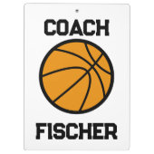 Personalisierte Basketball-Zwischenablage Klemmbrett (Rückseite)
