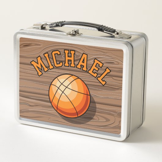 Personalisierte Basketballbox Metall Brotdose (Vorderseite)