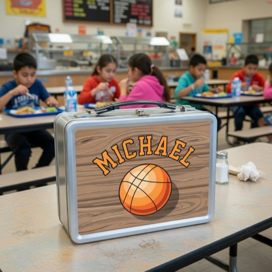 Personalisierte Basketballbox Metall Brotdose