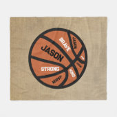 Personalisierte Basketballdecke - Fügen Sie Ihren Fleecedecke (Vorderseite (Horizontal))