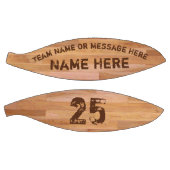 Personalisierte Basketbälle, 3 Textfelder, Holzfuß Basketball (Panele)