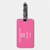 personalisierte Basketballfarben Gepäckanhänger (Rückseite vertikal)