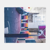 personalisierte Basketballgeschenke Fleecedecke (Vorderseite (Horizontal))