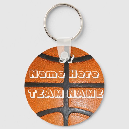 Personalisierte Basketballgeschenke für Jungen und Schlüsselanhänger (Vorderseite)