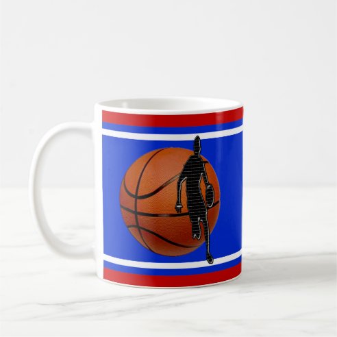 Attention Homme De Basketball Fou Tasse Latte 12oz - Sport Drôle
