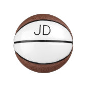 Personalisierte Basketballinitialen Mini Basketball (Vorderseite)