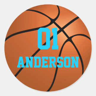 Personalisierte Basketballkleber Runder Aufkleber