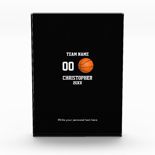 Personalisierte Basketballkollektion Fotoblock (Vorderseite)