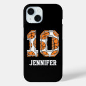 Personalisierte Basketballnummer 10 Case-Mate iPhone Hülle (Rückseite)