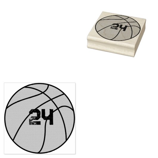 Personalisierte Basketballnummer Gummistempel (Stempel)
