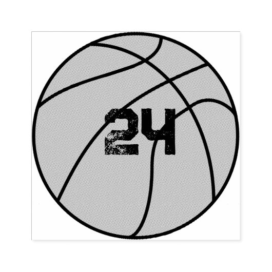 Personalisierte Basketballnummer Gummistempel (Prägung)