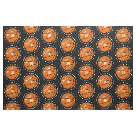 Personalisierte Basketballnummer Stoff (Fat Quarter (45,7 x 55,9 cm))