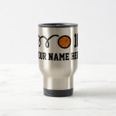Personalisierte Basketballreise-Tasse mit Zahl Reisebecher (Mittel)