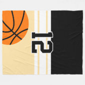 Personalisierte Basketballspielnummer Fleecedecke (Vorderseite (Horizontal))