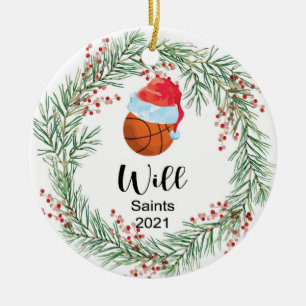 Personalisierte Basketballverzierung Keramik Ornament