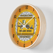 Personalisierte Bauabteilung Uhr (Winkel)