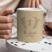 Personalisierte Bauernfamilie Monogramm Kaffeetasse
