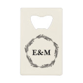 Personalisierte Bauernhaus-Gastgeschenk Hochzeit Geldbeutel Flaschenöffner (Vorderseite)