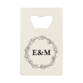 Personalisierte Bauernhaus-Gastgeschenk Hochzeit Geldbeutel Flaschenöffner (Vorderseite)