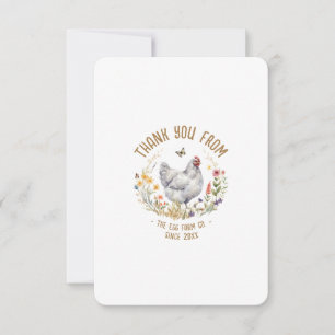 Personalisierte Bauernhof-Dankeskkarte mit Aquarel Dankeskarte