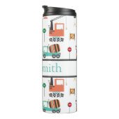 Personalisierte Baukinder trinken Tumbler Thermosbecher (Nach rechts gedreht)