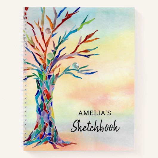 Personalisierte Baumskizze Notizblock (Vorderseite)