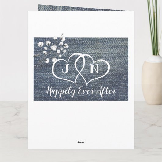 Personalisierte Baumwolle 2. Hochzeitstag Karte (Rückseite)