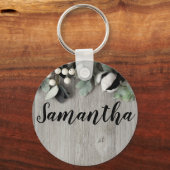 Personalisierte Baumwollsorten Pflanze Beeren Stal Schlüsselanhänger (Vorderseite)