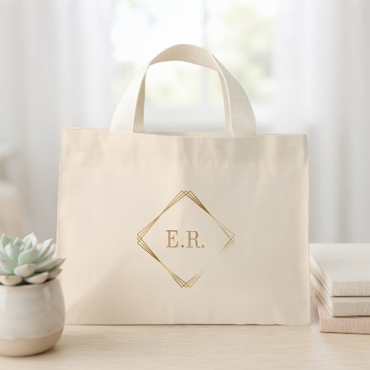 Personalisierte Baumwolltasche mit Initialen Minim Mini Stoffbeutel