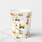 Personalisierte Bautransporter Party Geburtstag Pappbecher (Links)