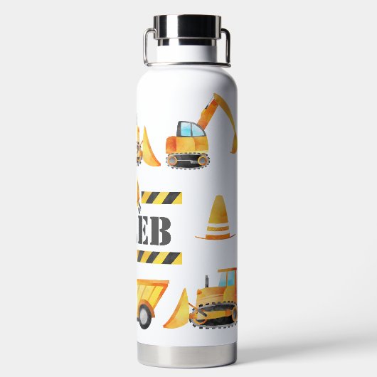 Personalisierte Bauwasserflasche Trinkflasche (Rückseite)