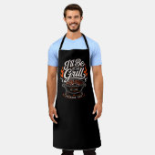 Personalisierte BBQ-Grillmaster-Schürze als Gesche Schürze (Getragen)