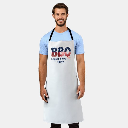 Personalisierte BBQ-Legende seit Vaterlandsliebe  Schürze (Getragen)