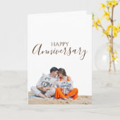 Personalisierte Beach Happy Jubiläumskarte Karte (Gelbe Blume)