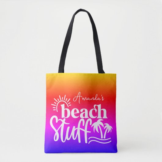 Personalisierte "Beach-Sounds" Tasche (Vorderseite)