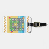 Personalisierte Beach Word Puzzle Urlaub Gepäckanhänger (Vorderseite horizontal)