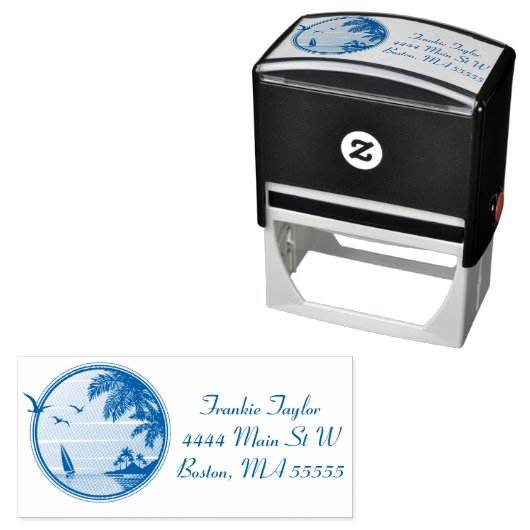 Personalisierte Beachszene Permastempel (Beispiel)