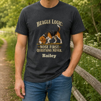 Personalisierte Beagle-Logik T-Shirt