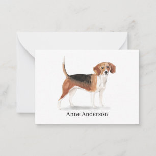 Personalisierte Beagle-Notizkarte Mitteilungskarte