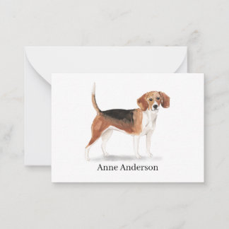 Personalisierte Beagle-Notizkarte Mitteilungskarte