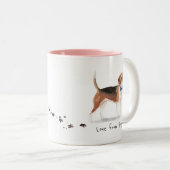 Personalisierte Beagle-Umarmung Zweifarbige Tasse (VorderseiteRechts)