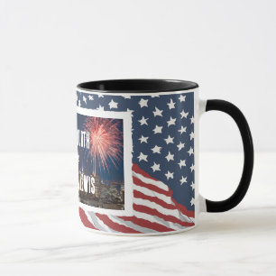 Personalisierte beängstigende amerikanische Flagge Tasse