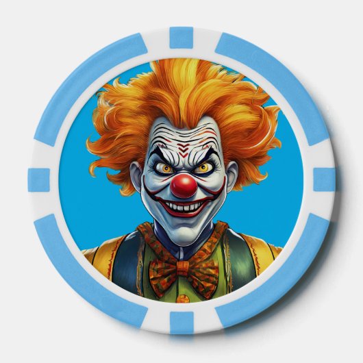 Personalisierte Beängstigende Clown Composite Poke Pokerchips (Vorderseite)