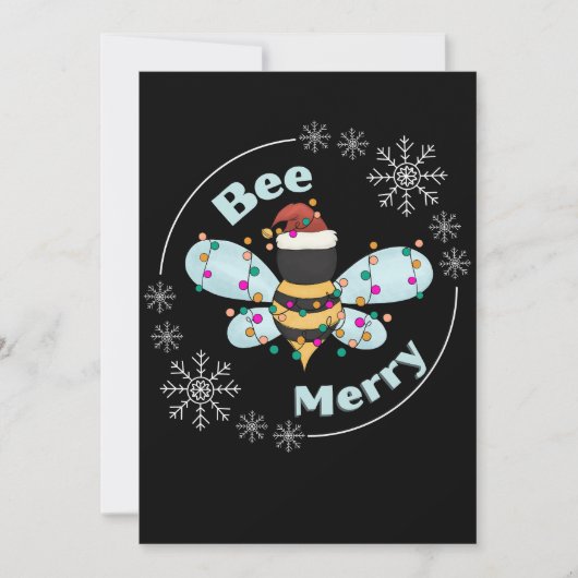 Personalisierte Bee Merry Karte (Vorderseite)