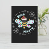 Personalisierte Bee Merry Karte (Stehend Vorderseite)