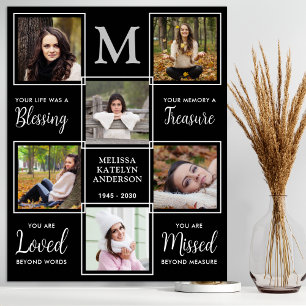 Personalisierte Beerdigung 6 Foto Collage Memorial Poster