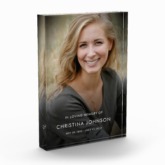 Personalisierte Beerdigung des Lebens Fotoblock (Links)