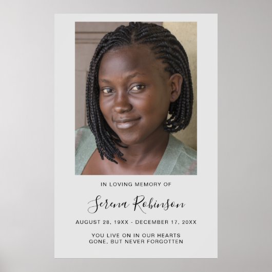 Personalisierte Beerdigung des Lebens Poster (Vorne)