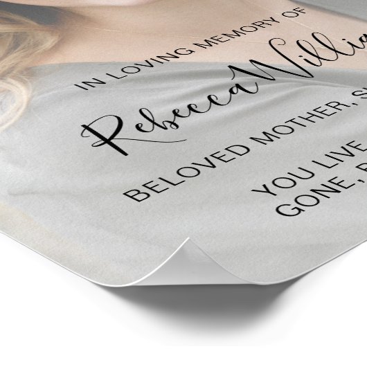 Personalisierte Beerdigung des Lebens Poster (Ecke)